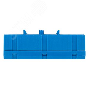 Шина 0 N (6х9мм) 12 отверстий латунь синий изолированный корпус на DIN-рейку PROxima - фото 3