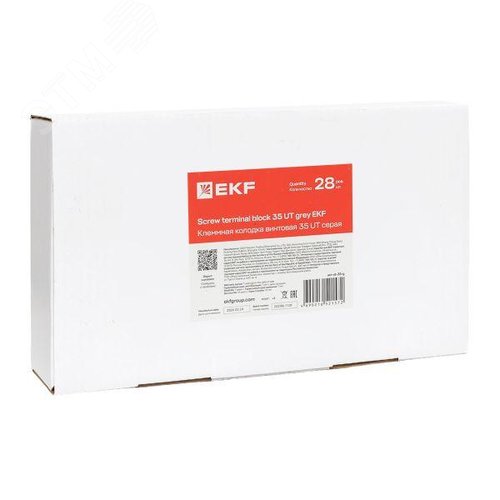 Клемма проходная винтовая UT 35 мм2 серая EKF - фото 11