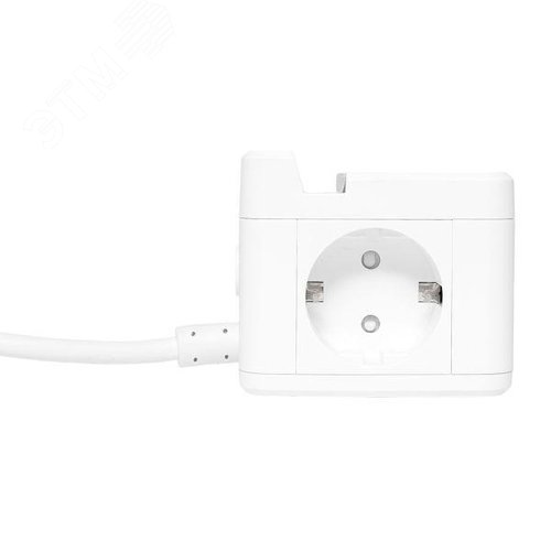 Удлинитель куб 2 гнезда 1USB + 2 Type C с быстрой зарядкой, подставкой под телефон и ночником 1, 3 метра 1 мм2 - фото 7