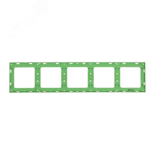 Стокгольм Рамка 5-местная белая с линией цвета зеленый EKF - фото 3
