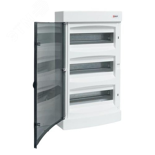 Щит распределительный навесной Unix прозрачная дверь 3х12 модулей IP41 EKF PROxima - фото 5