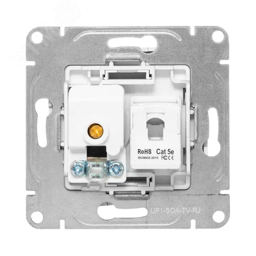 Механизм розетки TV+RJ45 (cat5) алюминий Эпика EKF - фото 4