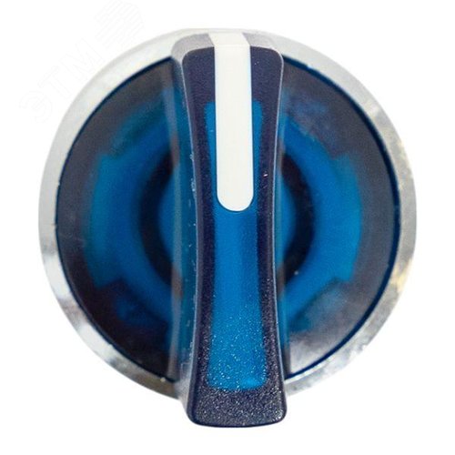 Исполнительный механизм переключателя S4 синий на 3 положения с фиксацией, с подсветкой с короткой ручкой IP65 - фото 2