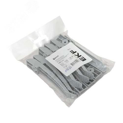 Держатель кабеля односторонний для прямого монтажа (145мм) серый (10шт) - фото 4