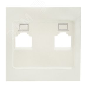 Валенсия лицевая панель розетки RJ-45 2-местная жемчуг - фото 3