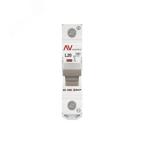 Выключатель автоматический AV-10 DC 1P 20A (L) 10kA AVERES - фото 4