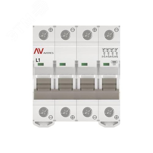 Выключатель автоматический AV-10 DC 4P 1A (L) 10kA EKF AVERES - фото 3