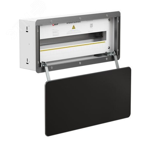 Корпус ArtShell Aesthetic встраиваемый силовой 24 модуля чёрное стекло - фото 4