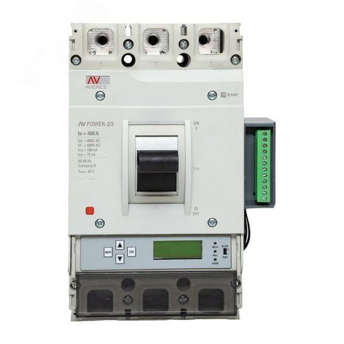 Выключатель автоматический AV POWER-3/3 400А 100kA ETU6.2 AVERES - фото 3