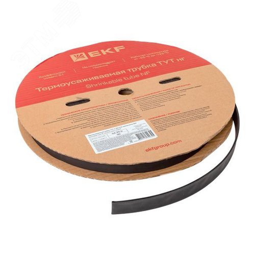 Термоусаживаемая трубка ТУТ нг 25/12,5 черная рулон PROxima - фото 4