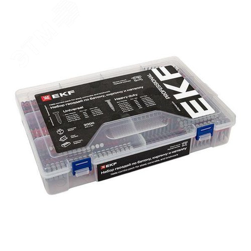 Изображение товара Пристрелочный набор № 1 гвоздей по бетону, кирпичуи металлу EKF (шт)