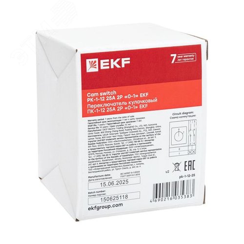 Переключатель кулачковый ПК-1-12 25А 2P '0-1' PROxima - фото 11