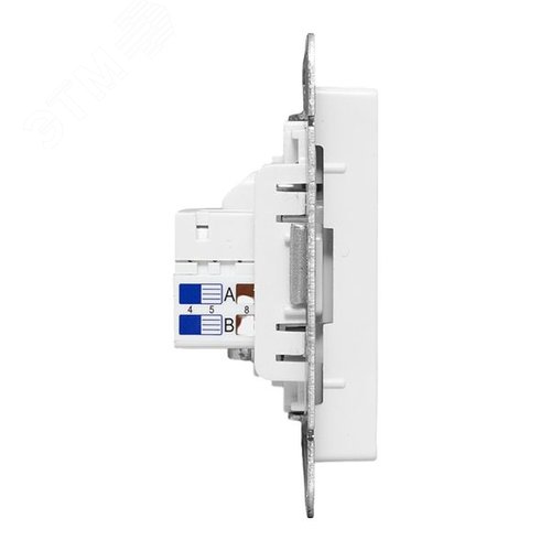 Механизм розетки TV+RJ45 (cat5) белый Эпика EKF - фото 3