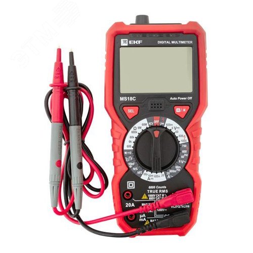 Мультиметр цифровой MS18C EKF Professional - фото 9