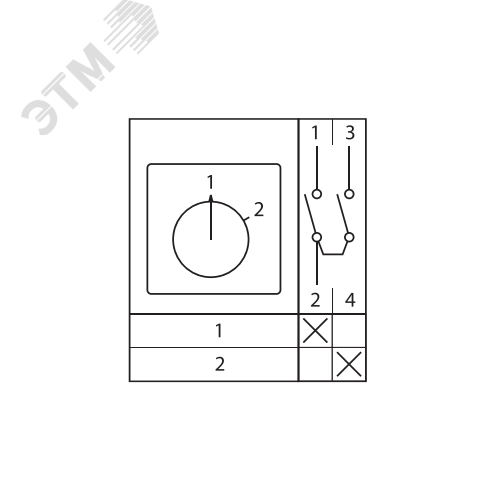 Переключатель кулачковый ПК-1-51 25А 1P '1-2' PROxima - фото 13