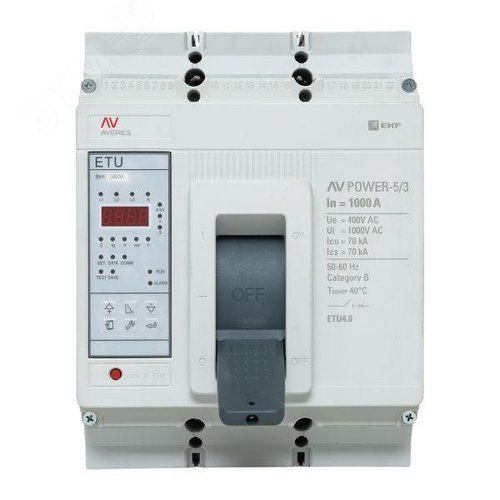 Автоматический выключатель AV POWER-5/3 1000А 70kA ETU4.0 AVERES - фото 19