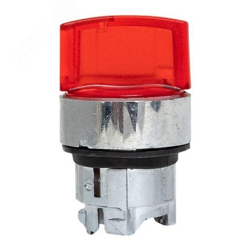 Исполнительный механизм переключателя S4 красный на 2 положения возвратный без фиксации, с подсветкой с короткой ручкой IP65 - фото 6
