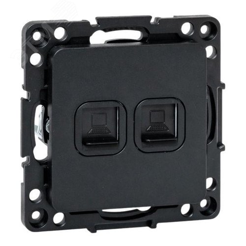 Изображение товара Стокгольм Механизм Розетки RJ-45 2-местной черный EKF (шт)