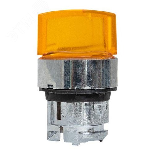 Исполнительный механизм переключателя SB4 желтый на 2 положения с фиксацией, с подсветкой с короткой ручкой IP65 - фото 4