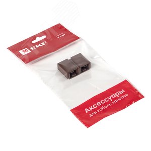 Соединитель (15х10) (4 шт) Plast под темное дерево - фото 3