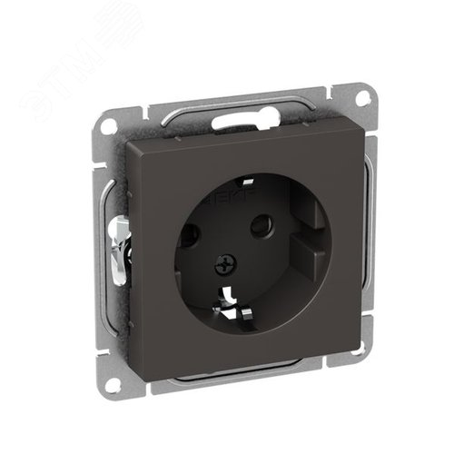 Механизм розетки  16А  с заземлением  со шторками  мокко Эпика EKF - фото 2