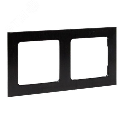 Изображение товара Стокгольм Рамка 2-местная металлическая черная (шт)