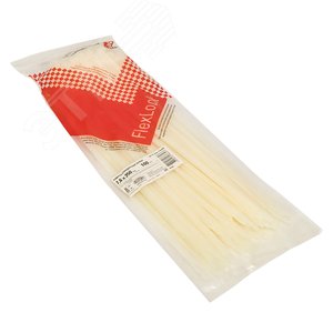 Хомут P6.6 стандартный белый 7.6x350 (100шт) FlexLock PROxima - фото 2