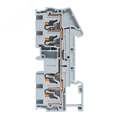 Клемма Push-in 4 мм2 4 вывода серая EKF - фото 6