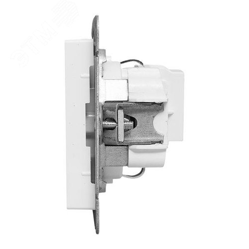 Эпика Механизм розетки 16А с заземлением со шторками белый EKF - фото 5