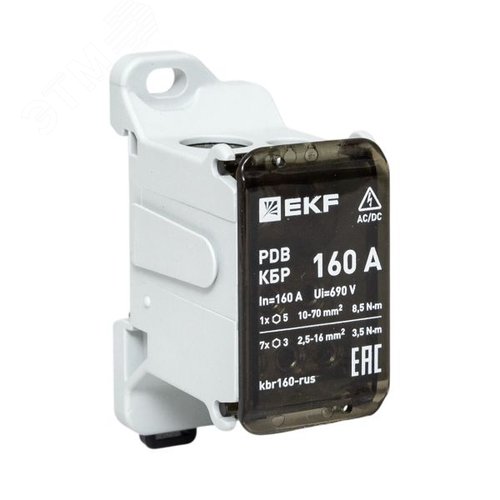 Изображение товара Клеммный блок распределительный КБР 160A EKF (шт)