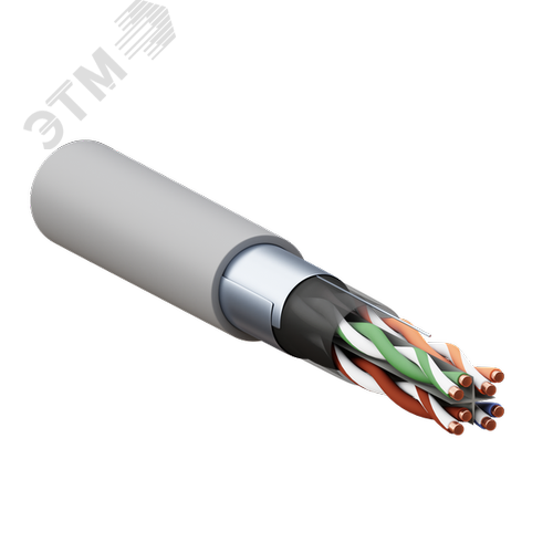 Изображение товара Витая пара TERACOM PRO 6 F/UTP 4 пары solid 23AWG LSZH нг(А)-HF серый 305м (м)