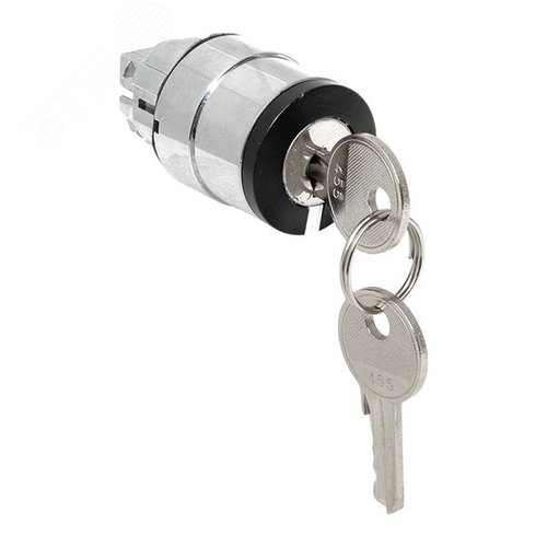 Изображение товара Механизм переключателя исполнительный ХB4 на 3 положения с замком, с извлечением ключа во всех положениях IP65 (шт)