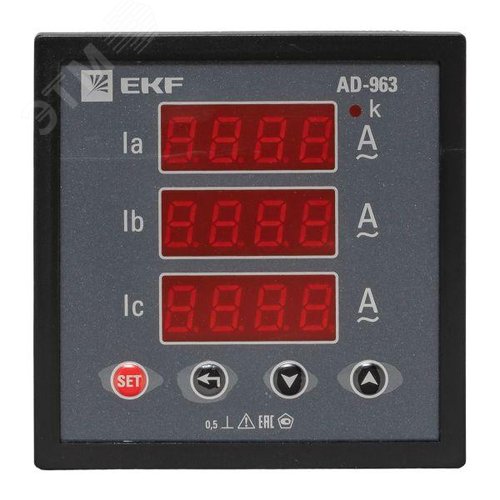 Амперметр цифровой на панель 96х96 трехфазный PROxima - фото 2