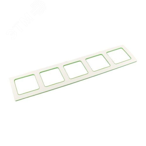 Стокгольм Рамка 5-местная белая с линией цвета зеленый EKF - фото 5