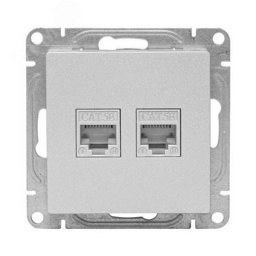 Эпика Механизм розетки RJ45 (cat5) алюминий EKF - фото 2