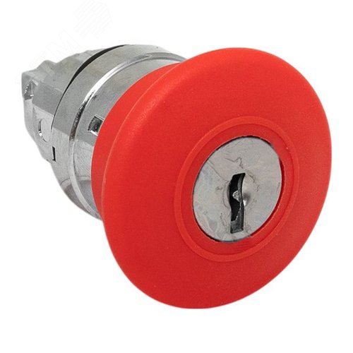 Механизм кнопки исполнительный XB4 Грибок красный поворотный с фиксацией с замком IP65 - фото 2