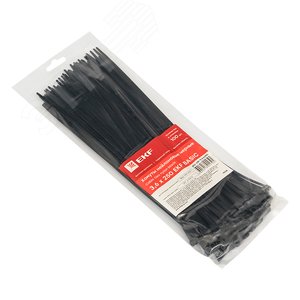 Хомут 3.6х250 черный нейлон (100шт) - фото 2