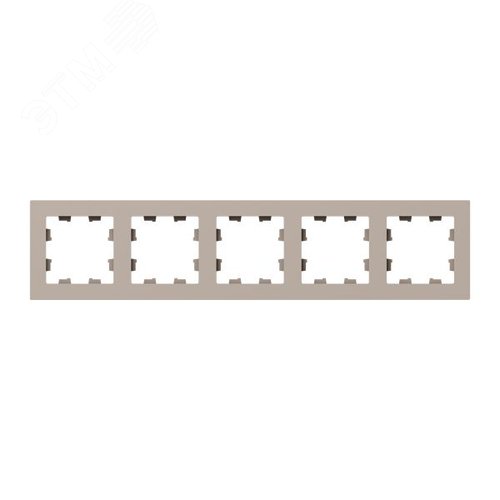 Рамка 5-местная крем.  пластик Эпика EKF - фото 1