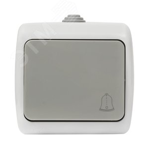 Кнопка звонка Мурманск 1-клавишная 10А IP54 серая - фото 3