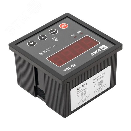 Амперметр цифровой на панель 72х72 квадратный вырез однофазный в коротком корпусе PROxima - фото 8