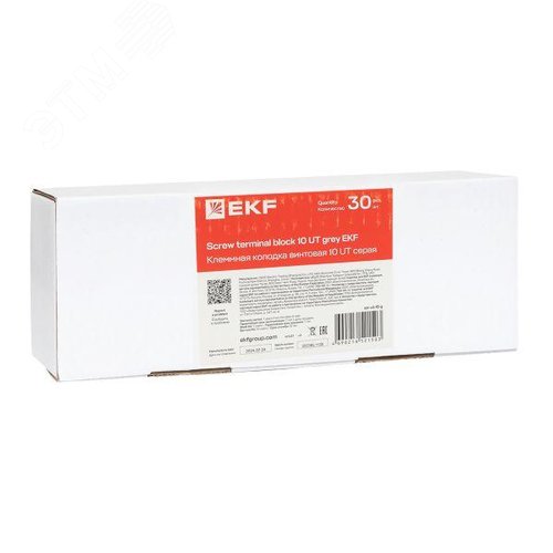 Клемма проходная винтовая UT 10 мм2 серая EKF - фото 10