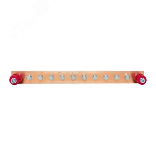 Шина заземляющая главная с изоляторами на 10 подключений ГЗШ-10 Сu - фото 3