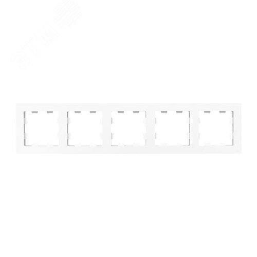 Эпика Рамка 5-местная белый пластик EKF - фото 2