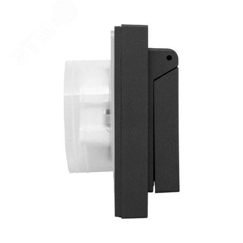 Эпика Механизм розетки двойной 16А IP44 с заземлением со шторками с рамкой с крышками черный EKF - фото 6