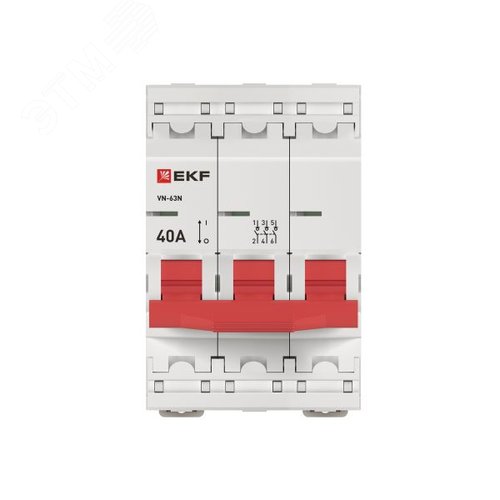 Выключатель нагрузки (ВН) трехполюсный 3P 40А ВН-63N S63340 PROXIMA EKF - фото 4