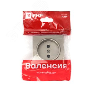 Валенсия лицевая панель розетки 1-местной б/з 10 А кашемир с защ. штор. - фото 2