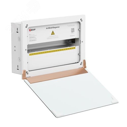 Корпус ArtShell Elegance встраиваемый силовой 22 модуля белое стекло - фото 4