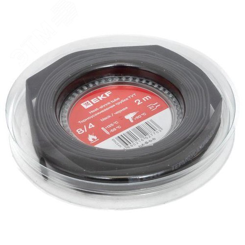 ТУТ нг 8/4 черная ролик 2 м EKF - фото 2