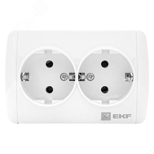 Владивосток Розетка 2-местная 16А с заземлением IP44 EKF - фото 2