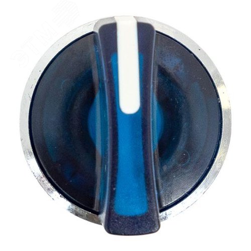 Исполнительный механизм переключателя S4 синий на 2 положения с фиксацией, с подсветкой с короткой ручкой IP65 - фото 2